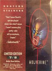 Back | Wolverine [Gold] Marvel 1995 Ultra X-Men Hunters Stalkers