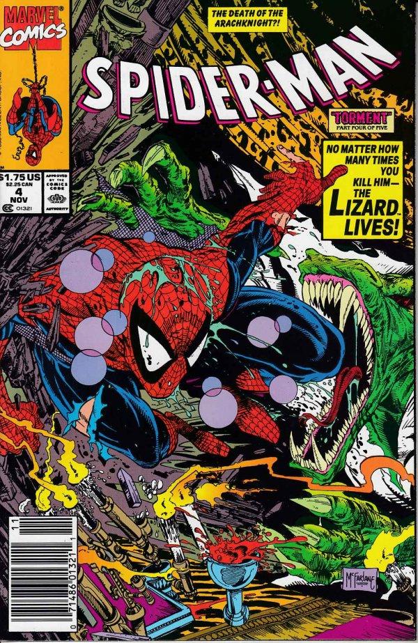 Spider-Man [Newsstand] #4 (1990) Comic Books Spider-Man