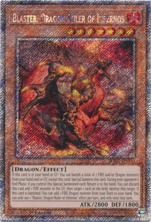 Blaster, Dragon Ruler of Infernos [Platinum Secret Rare] RA03-EN010 YuGiOh Quarter Century Bonanza