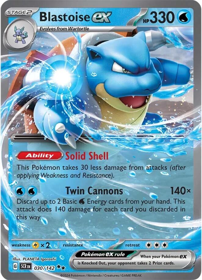 Blastoise ex #30 Pokemon Stellar Crown