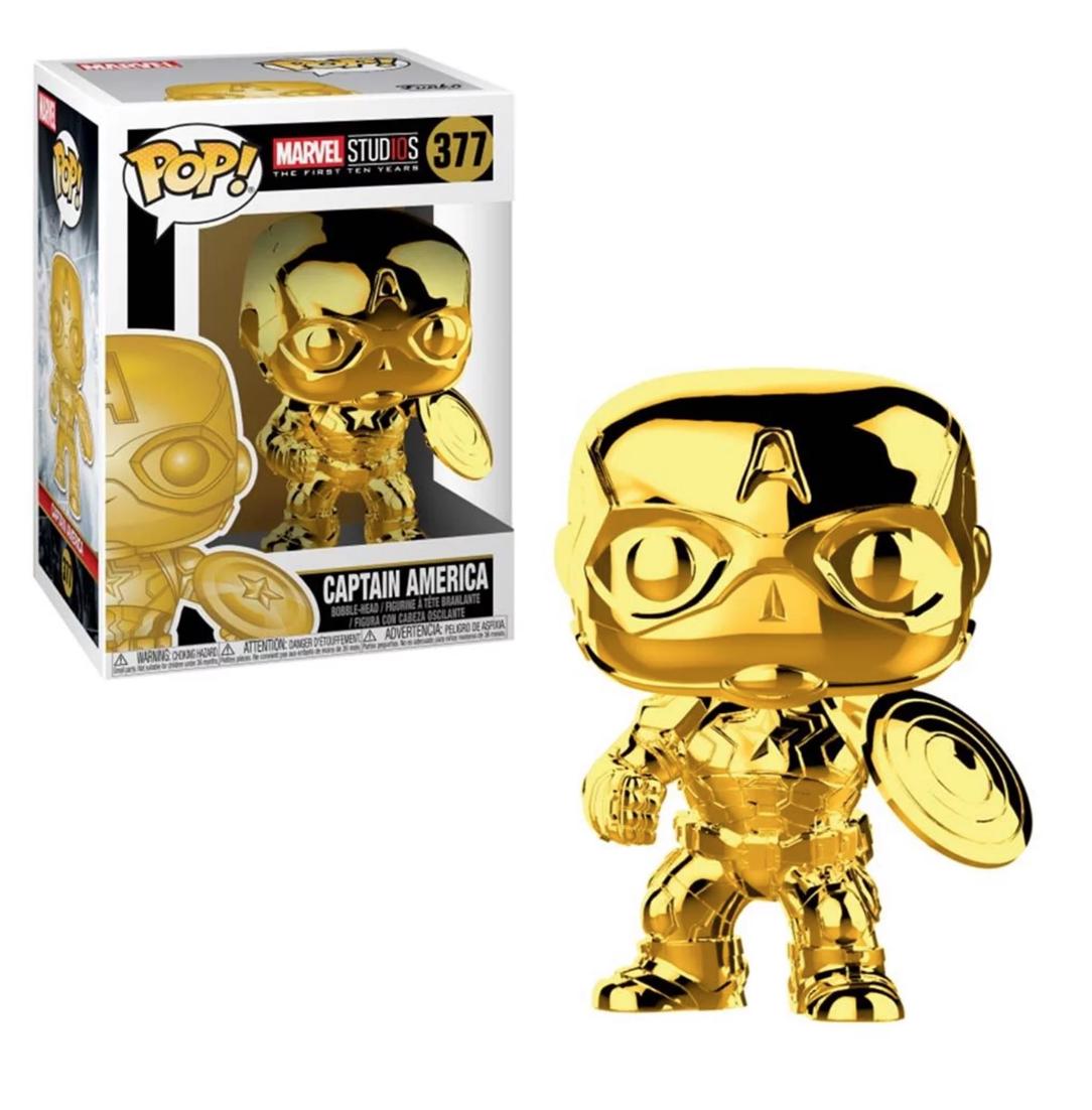 Captain America [Gold Chrome] #377 Funko POP Marvel