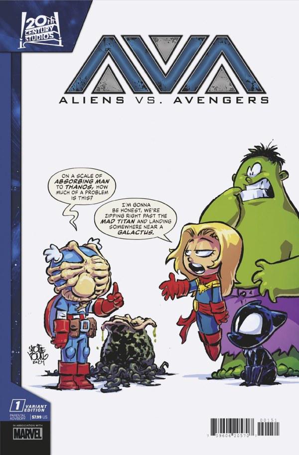 Aliens vs. Avengers [Young] #1 (2024) Comic Books Aliens vs. Avengers