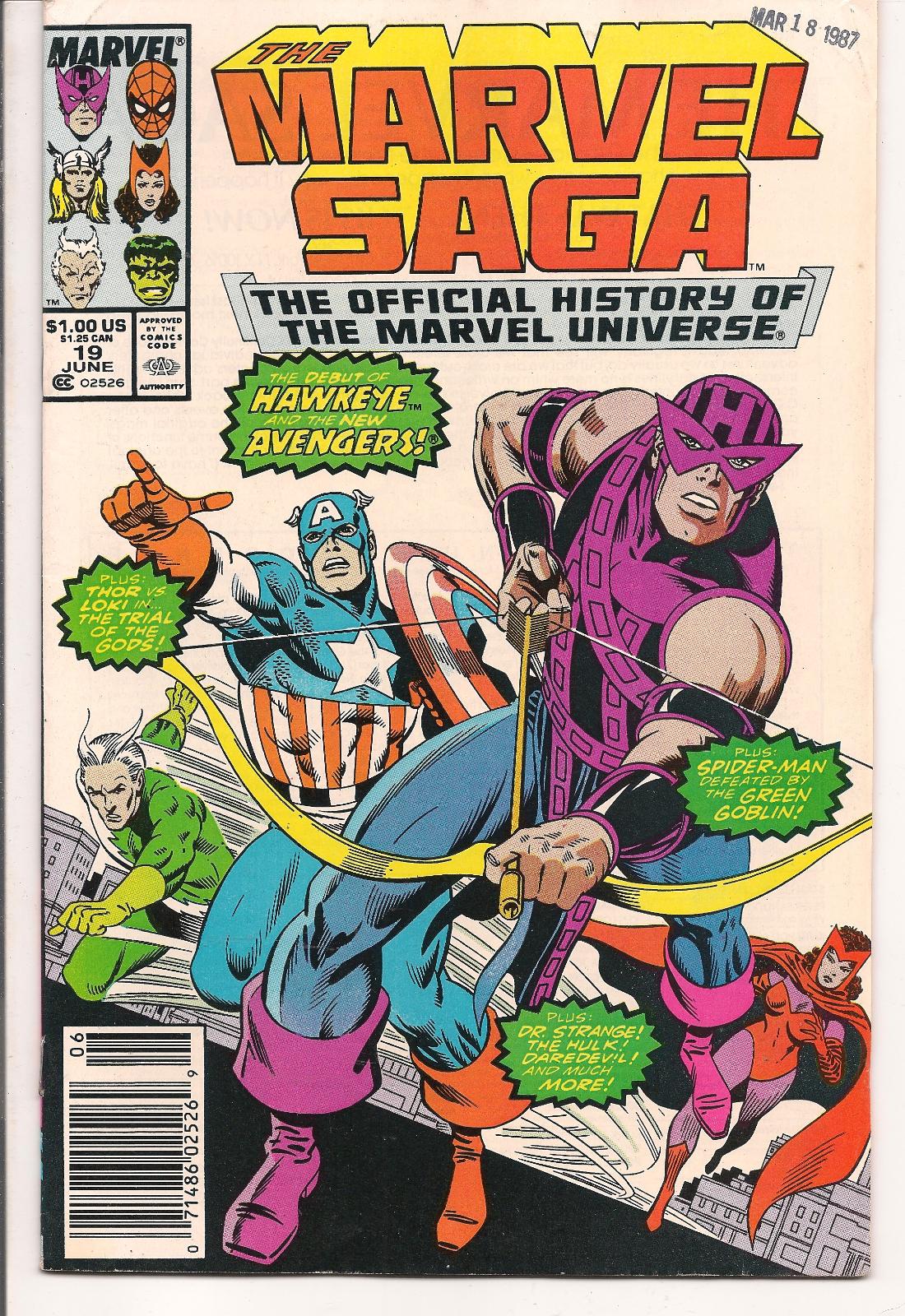 The Marvel Saga the Official History of the Marvel Universe [Newsstand] #19 (1987) Comic Books The Marvel Saga the Official History of the Marvel Universe