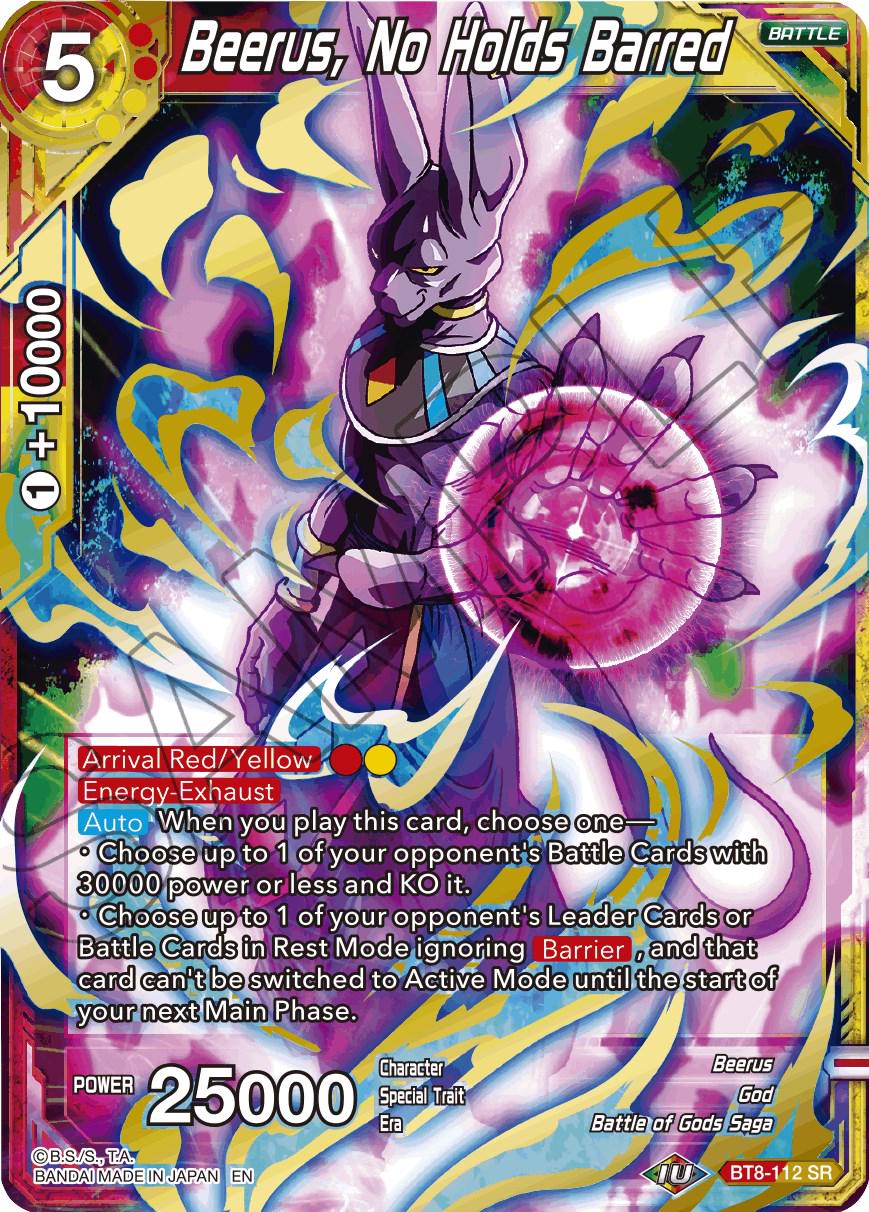 Beerus, No Holds Barred BT8-112 Dragon Ball Super Malicious Machinations