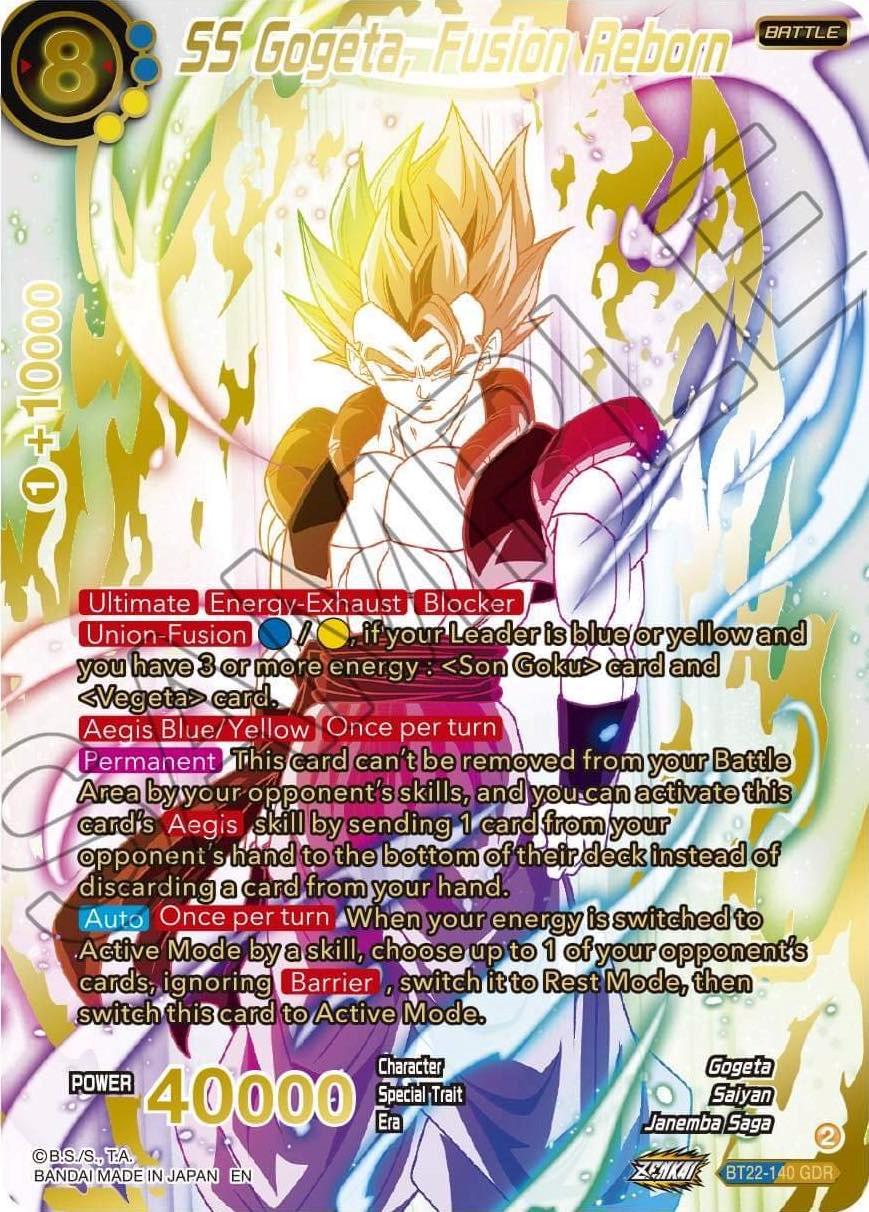 SS Gogeta, Fusion Reborn [GDR Foil] BT22-140 Dragon Ball Super Critical Blow