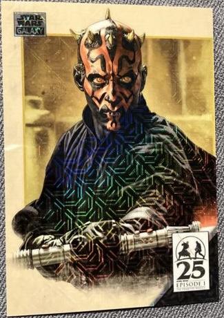 Darth Maul [Mojo Refractor] #AM-11 Star Wars 2024 Topps Chrome Galaxy Art of Darth Maul