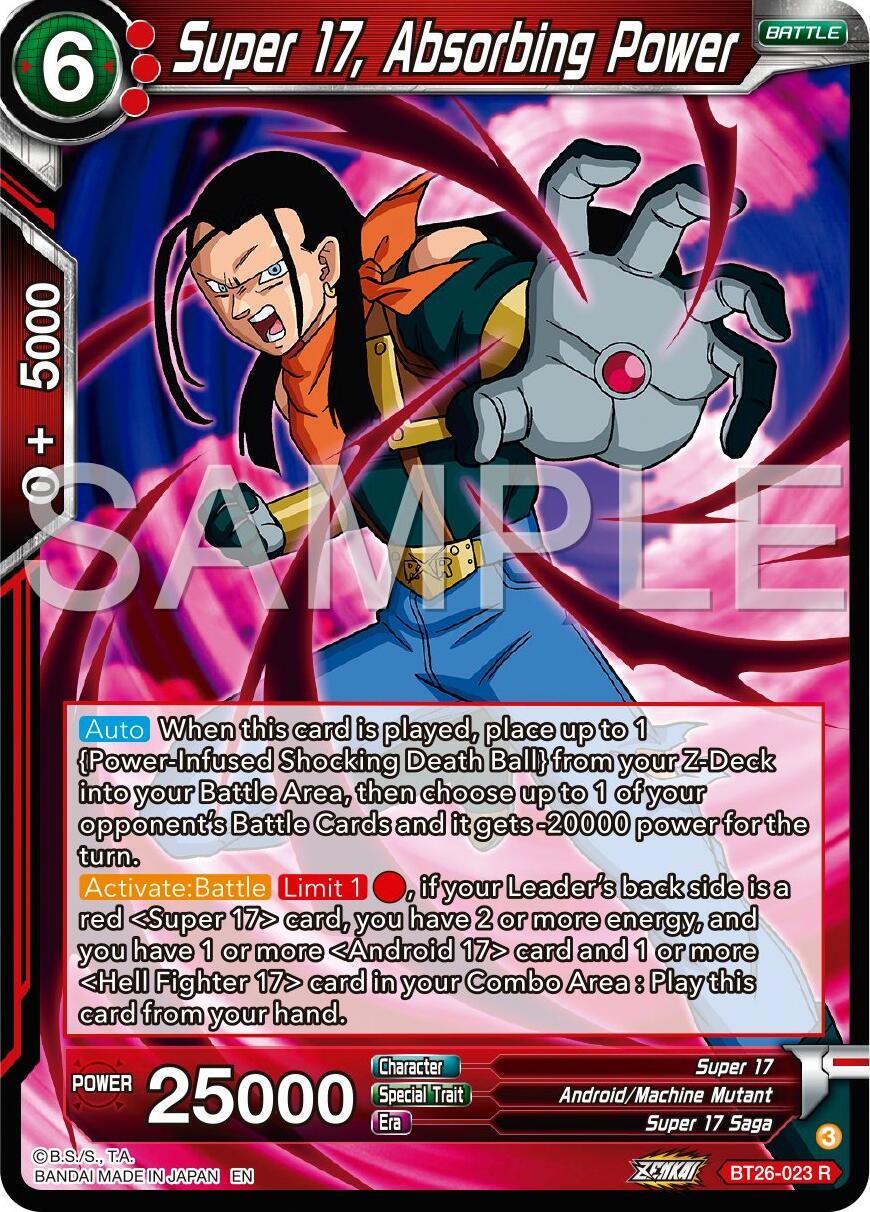 Super 17, Absorbing Power [Foil] BT26-023 Dragon Ball Super Ultimate Advent