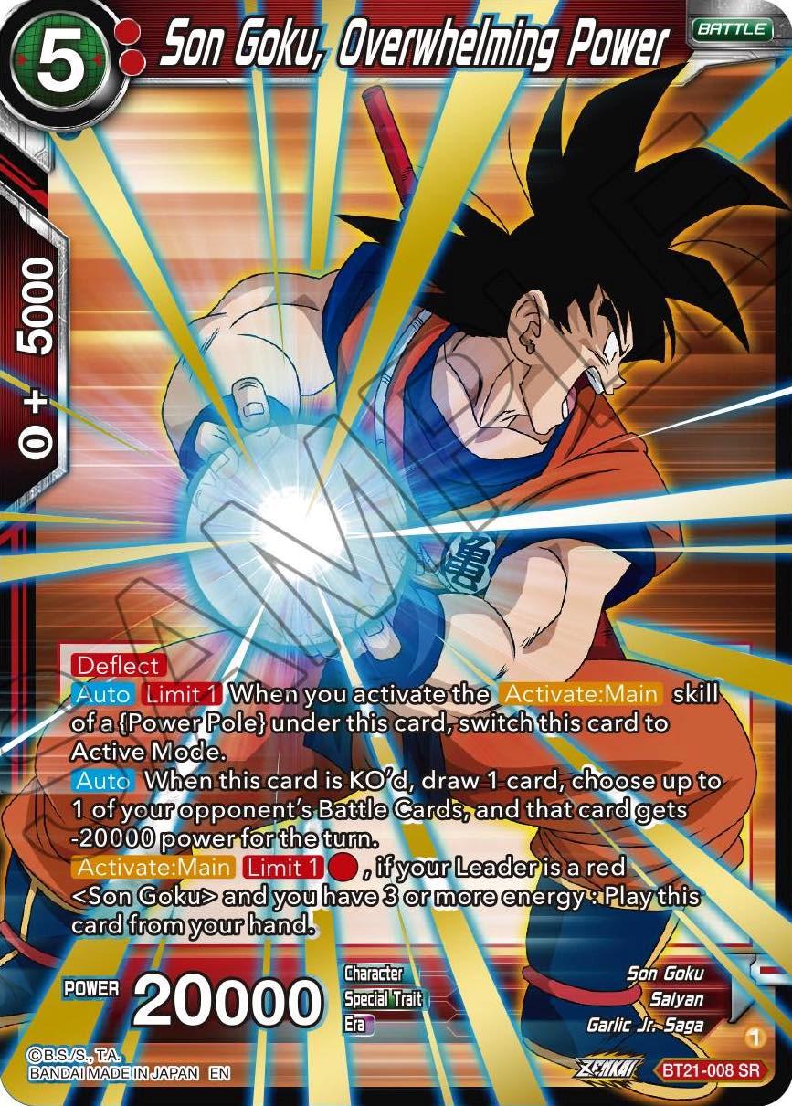 Son Goku, Overwhelming Power [Foil] BT21-008 Dragon Ball Super Wild Resurgence