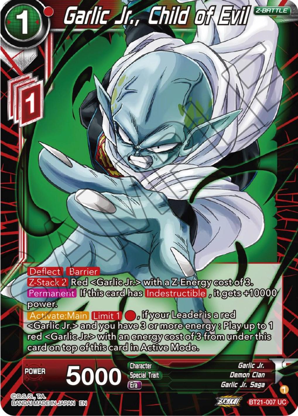 Garlic Jr., Child of Evil [Foil] BT21-007 Dragon Ball Super Wild Resurgence