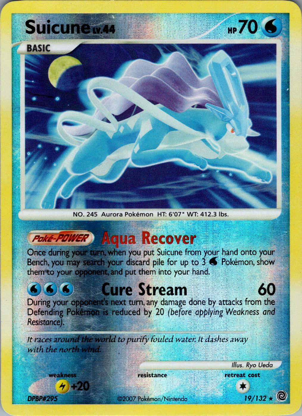 Suicune [Reverse Holo] #19 Pokemon Secret Wonders