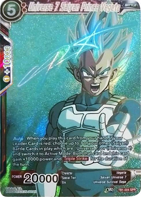 Universe 7 Saiyan Prince Vegeta [SPR] TB1-004 Dragon Ball Super The Tournament of Power