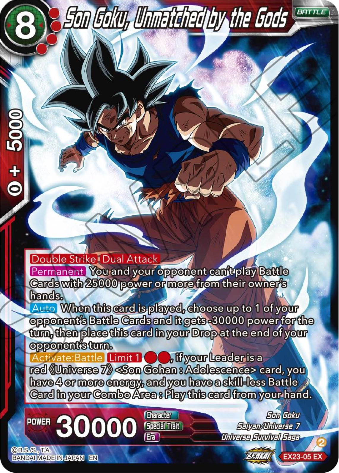 Son Goku, Unmatched by the Gods [Foil] EX23-05 Dragon Ball Super Premium Anniversary Box 2023