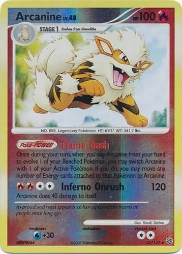 Arcanine [Reverse Holo] #22 Pokemon Secret Wonders