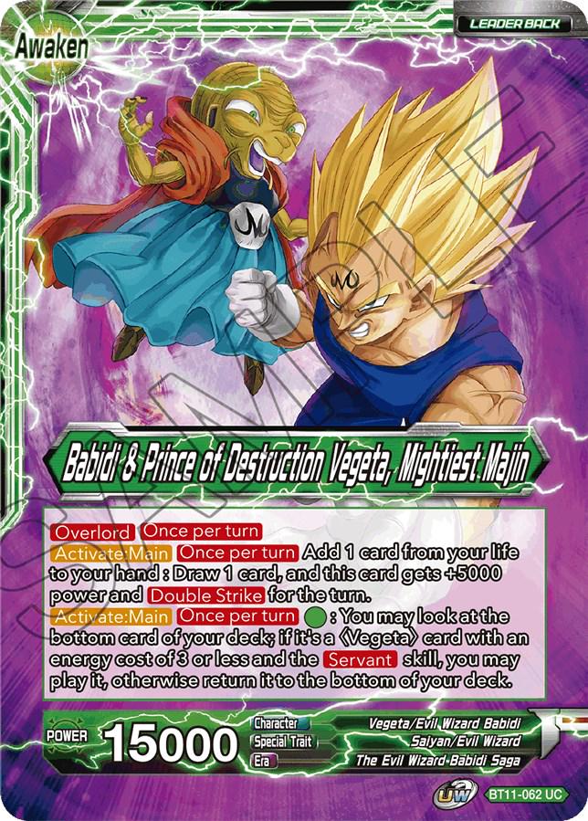 Vegeta & Babidi // Babidi & Prince of Destruction Vegeta, Mightiest ...