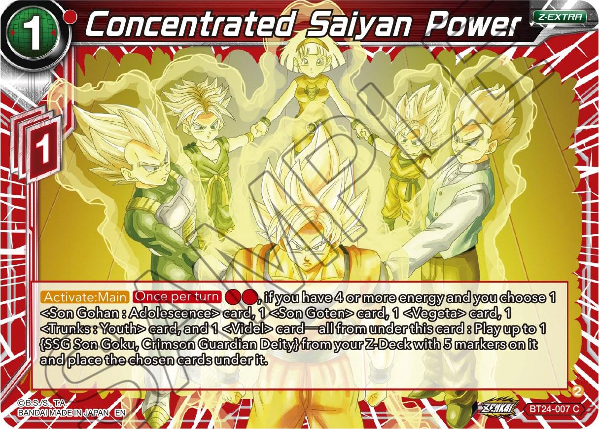 Concentrated Saiyan Power BT24-007 Dragon Ball Super Beyond Generations