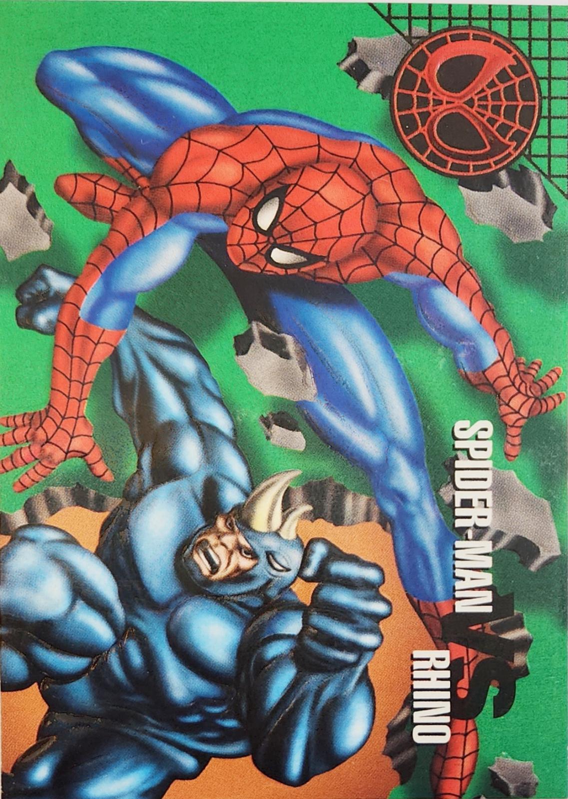 Spider-Man Vs. Rhino #24 Marvel 1996 Fleer Vision