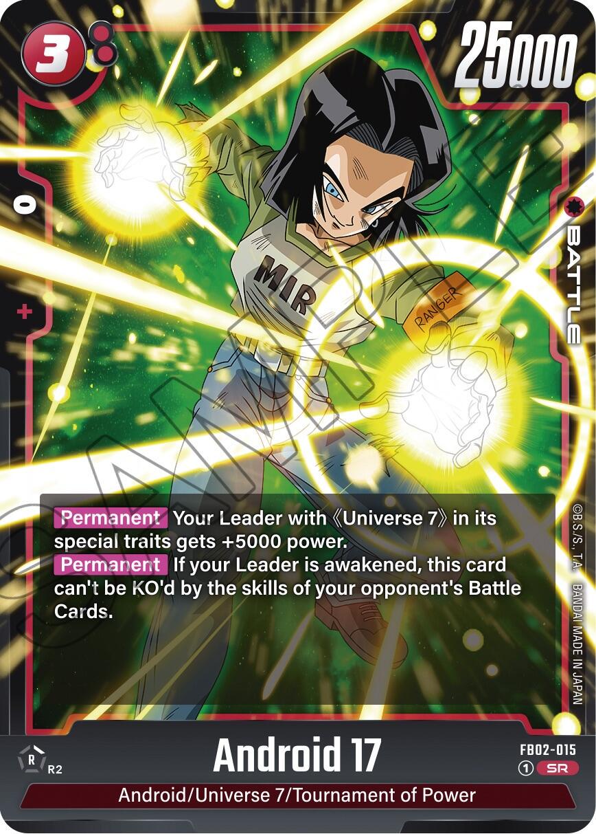 Android 17 [Holo] FB02-015 Dragon Ball Fusion World Blazing Aura