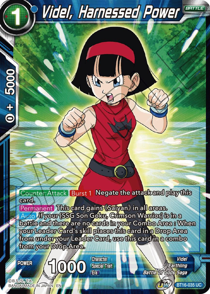 Videl, Harnessed Power BT16-035 Dragon Ball Super Realm of the Gods