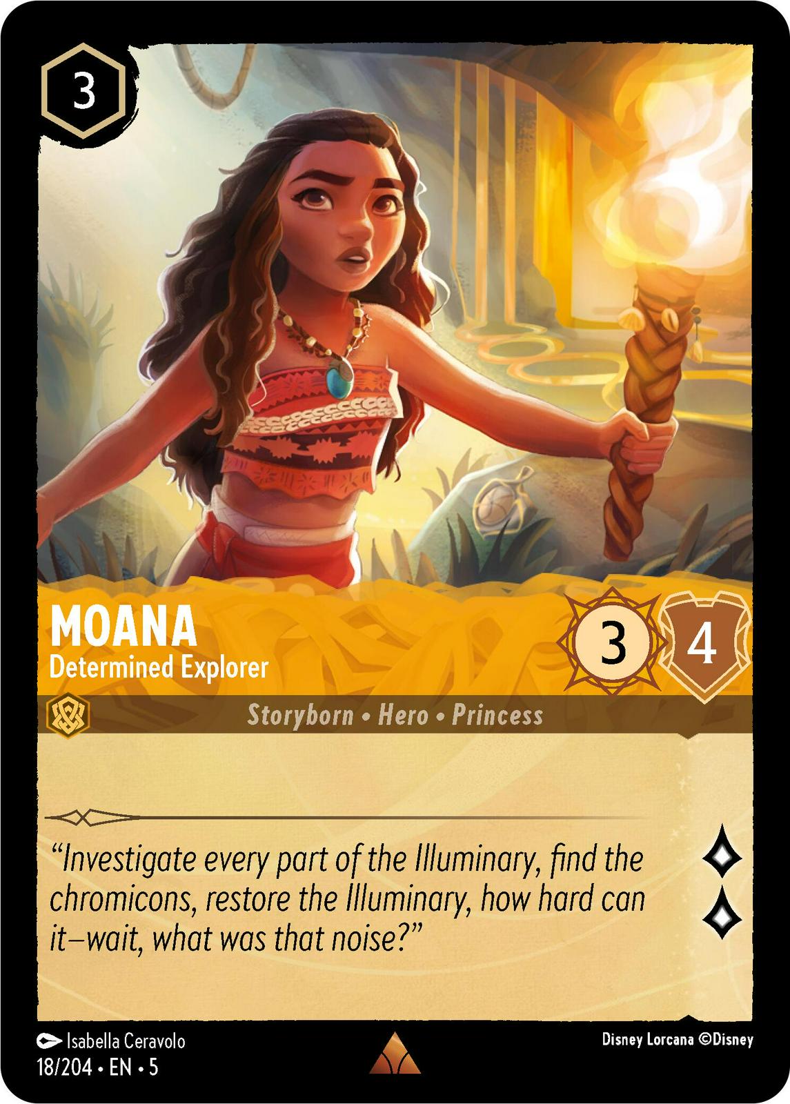 Moana - Determined Explorer [Foil] #18 Lorcana Shimmering Skies