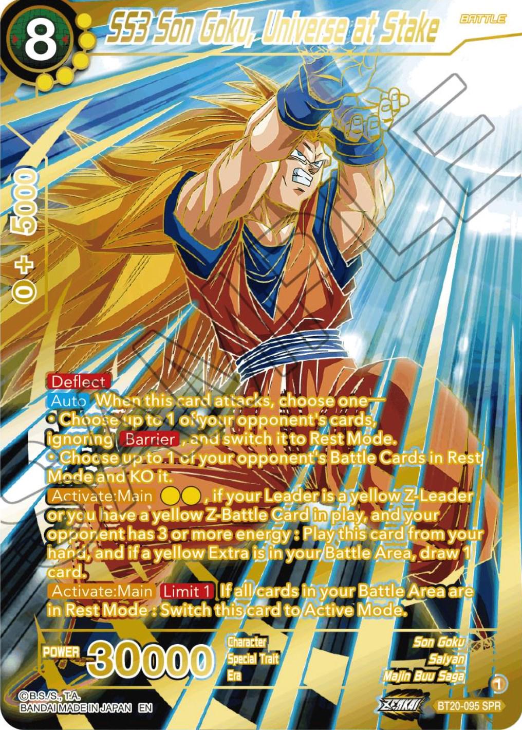 SS3 Son Goku, Universe at Stake [SPR] BT20-095 Dragon Ball Super Power Absorbed