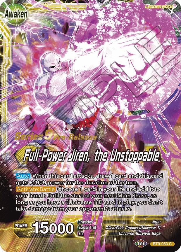 Jiren // Full-Power Jiren, the Unstoppable BT9-053 Dragon Ball Super Universal Onslaught: Pre-Release Promos