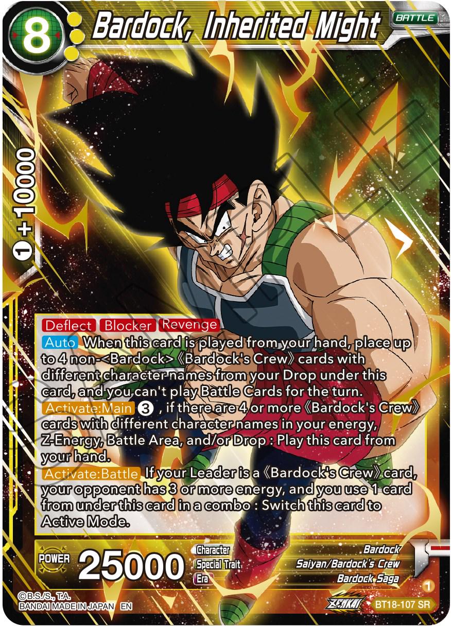 Bardock, Inherited Might BT18-107 Dragon Ball Super Dawn of the Z-Legends