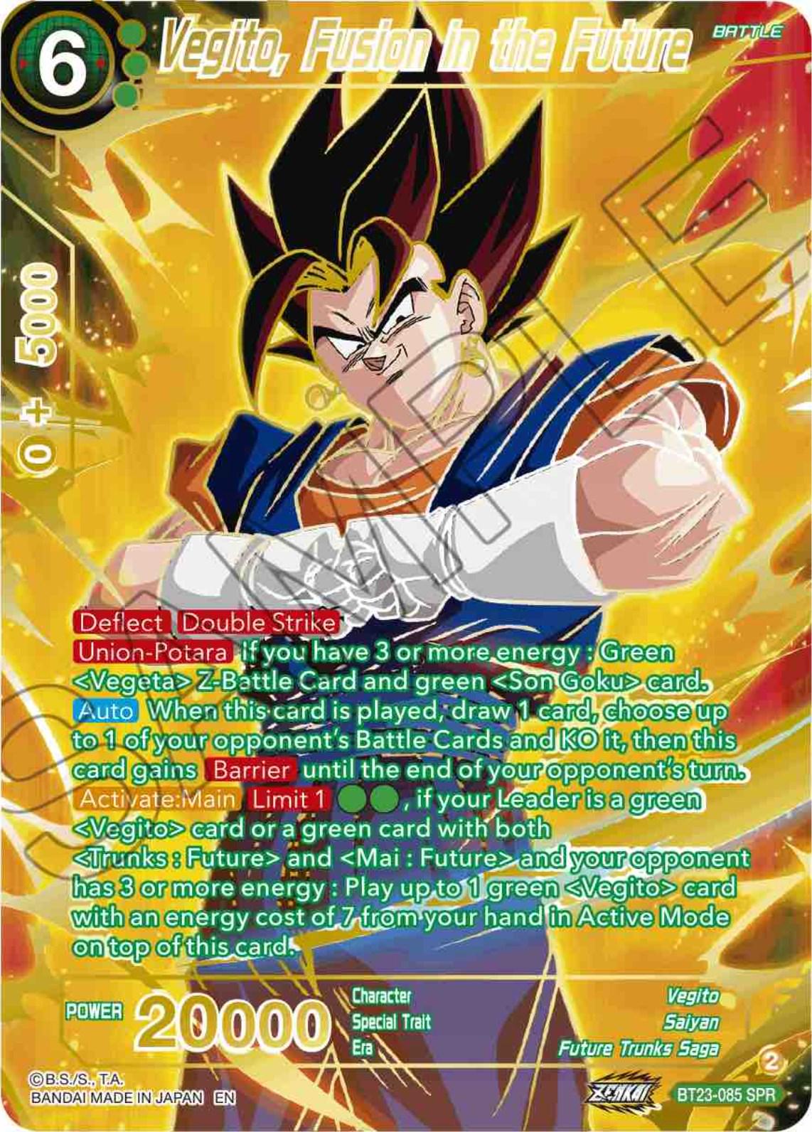 Vegito, Fusion in the Future [SPR] BT23-085 Dragon Ball Super Perfect Combination