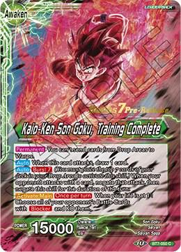 Son Goku // Kaio-Ken Son Goku, Training Complete BT7-050_PR Dragon Ball Super Series 7 Pre-Release Promos