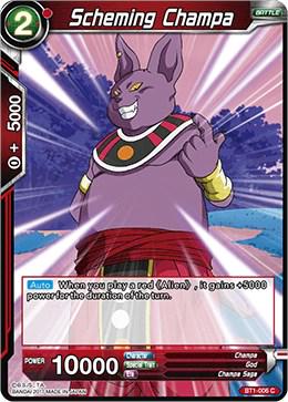 Scheming Champa BT1-006 Dragon Ball Super Galactic Battle