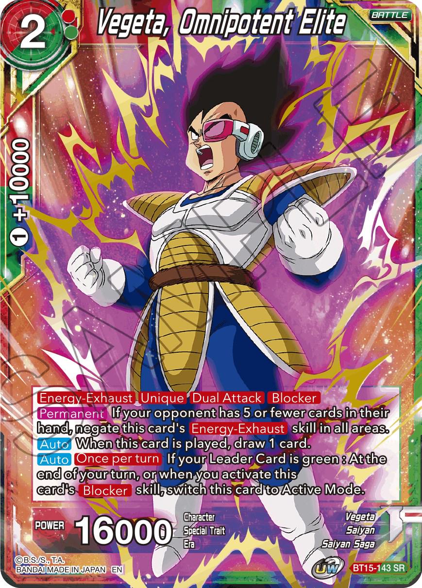 Vegeta, Omnipotent Elite BT15-143 Dragon Ball Super Saiyan Showdown