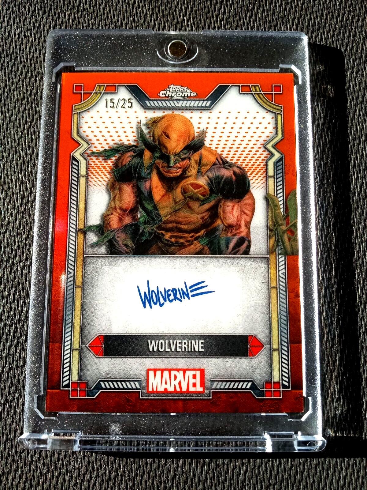 Wolverine [Orange Refractor] #MI-2 Marvel 2024 Topps Chrome Character Autograph