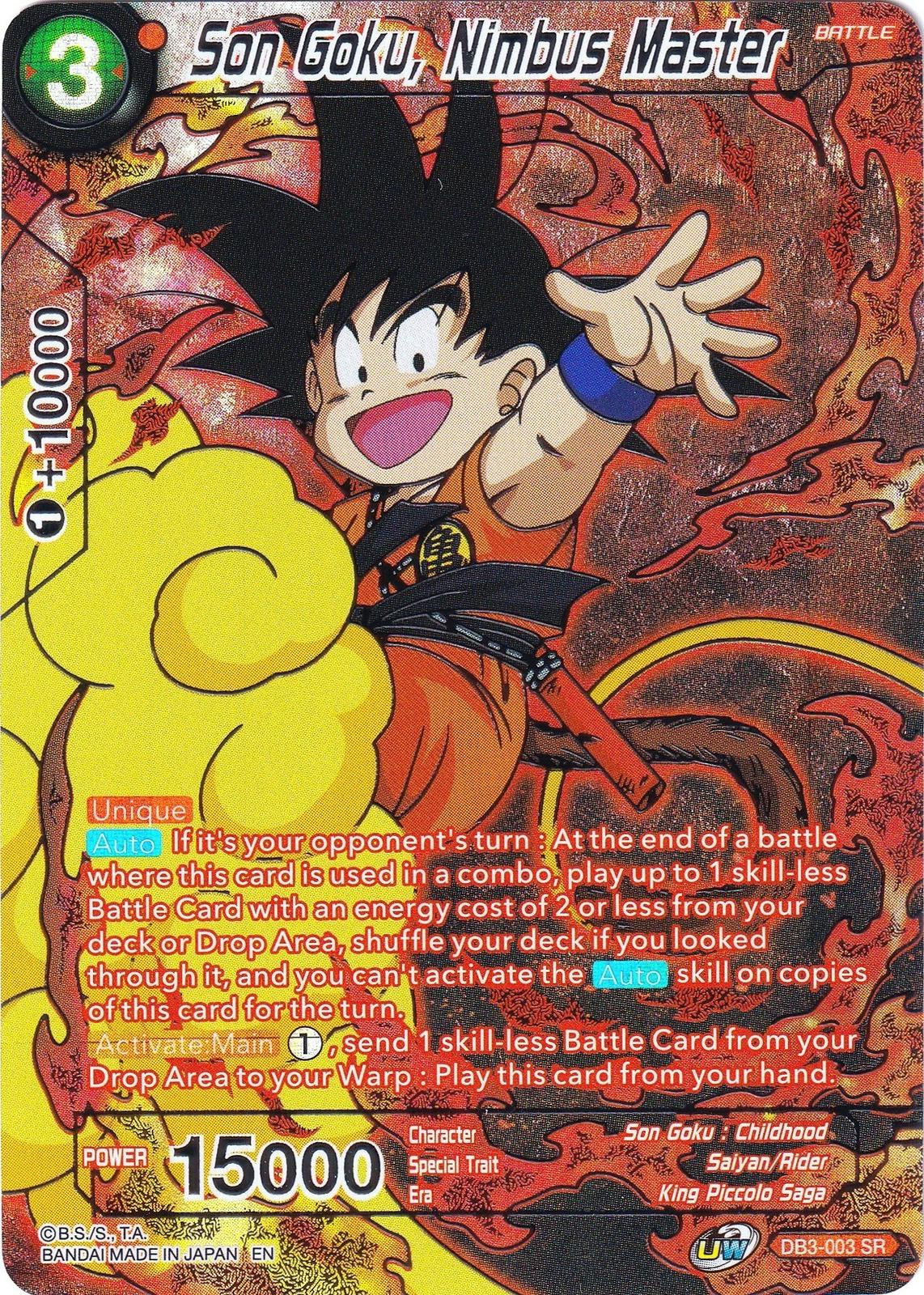 Son Goku, Nimbus Master [Foil] DB3-003 Dragon Ball Super Collector's Selection Vol.2