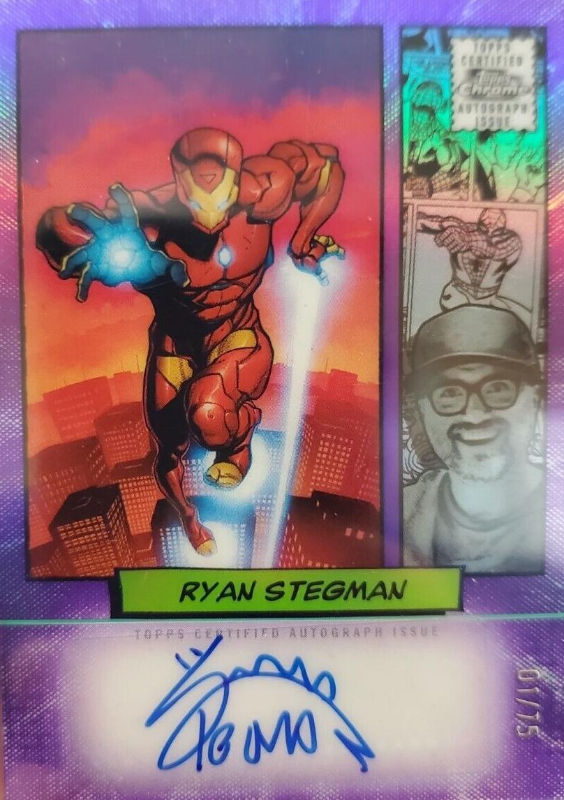 RYAN STEGMAN [Purple Refractor] #CA-RS Marvel 2024 Topps Chrome Authentic Marvel Comic Book Artist Autograph