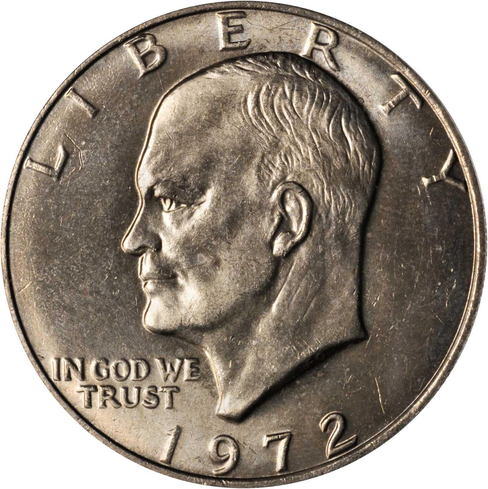 1972 [TYPE 1] Coins Eisenhower Dollar