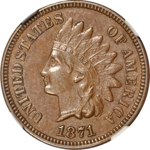 1871 [FS-901] Coins Indian Head Penny