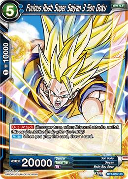 Furious Rush Super Saiyan 3 Son Goku BT3-035 Dragon Ball Super Cross Worlds