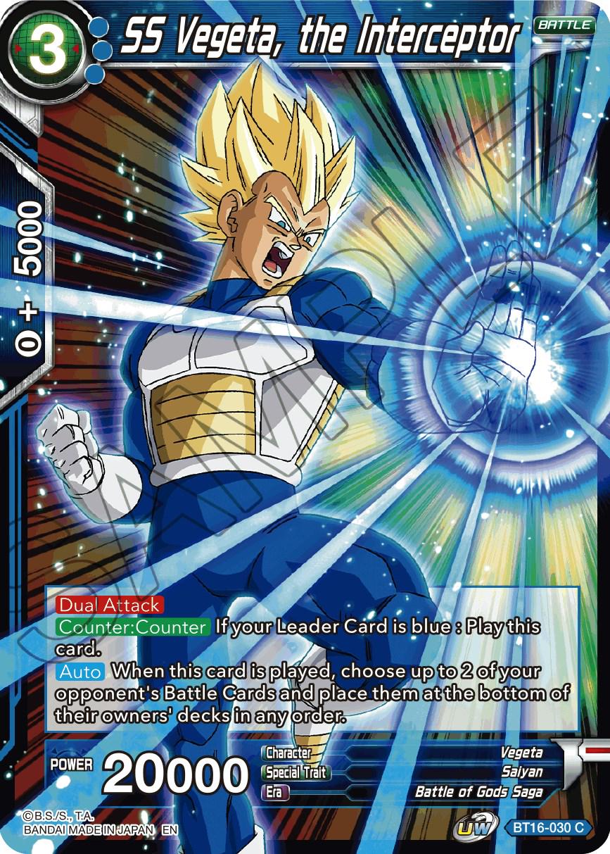 SS Vegeta, the Interceptor BT16-030 Dragon Ball Super Realm of the Gods