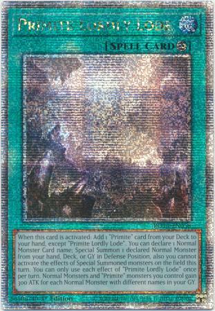 Primite Lordly Lode [Quarter Century Secret Rare] ROTA-EN058 YuGiOh Rage of the Abyss