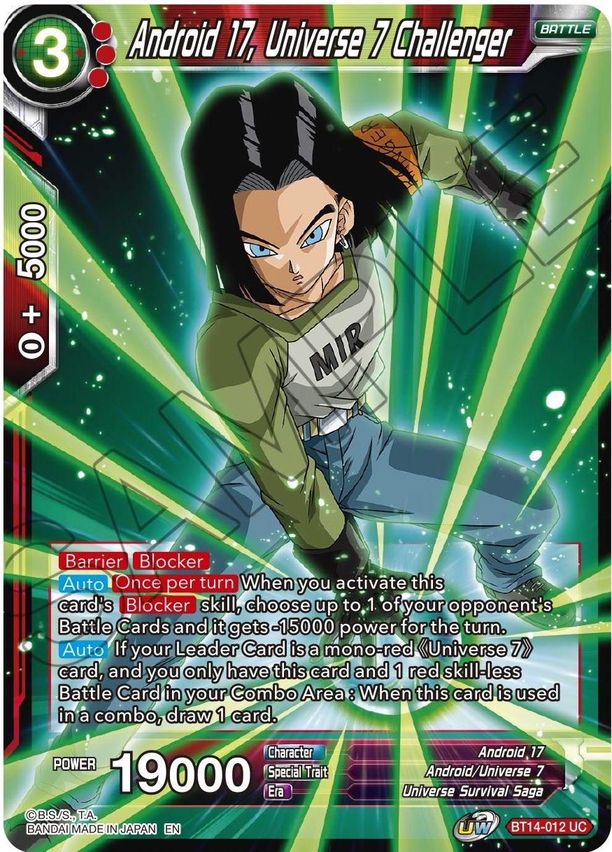 Android 17, Universe 7 Challenger BT14-012 Dragon Ball Super Cross Spirits