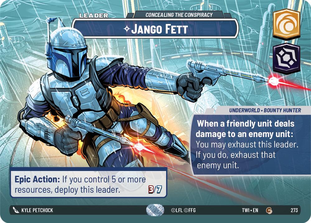 Jango Fett - Concealing the Conspiracy [Showcase Foil] #273 Star Wars Unlimited: Twilight of the Republic