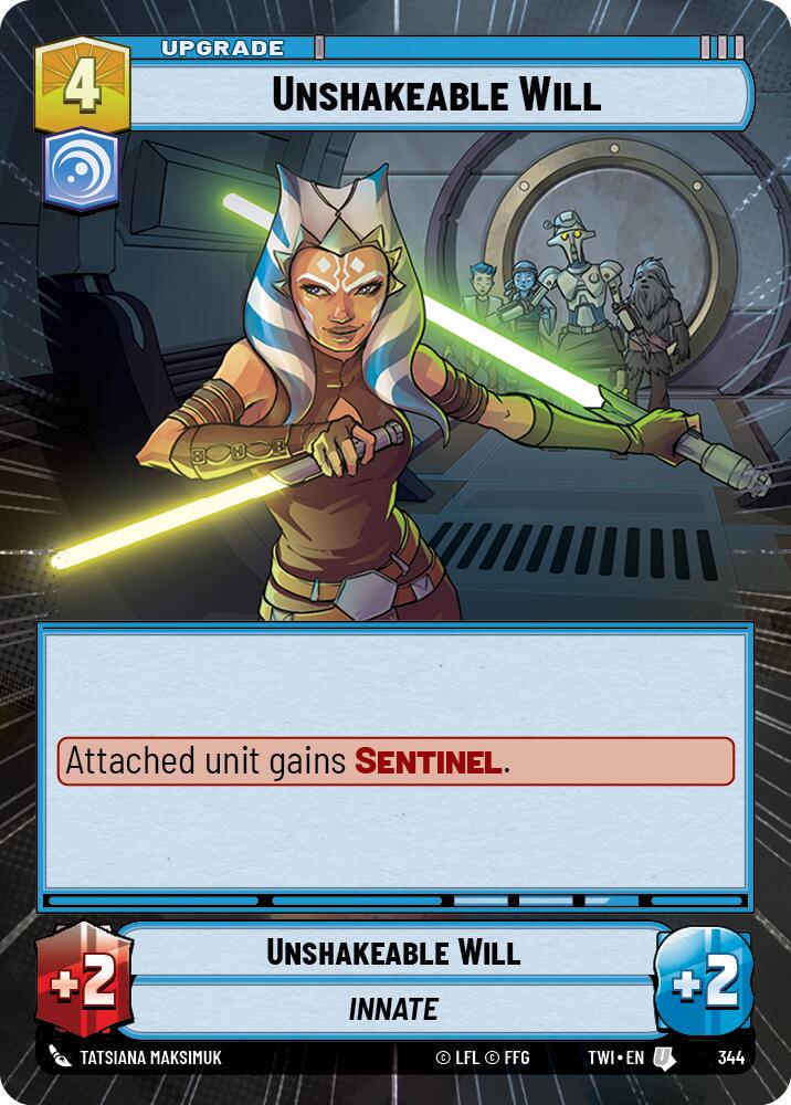 Unshakeable Will [Hyperspace Foil] #344 Star Wars Unlimited: Twilight of the Republic