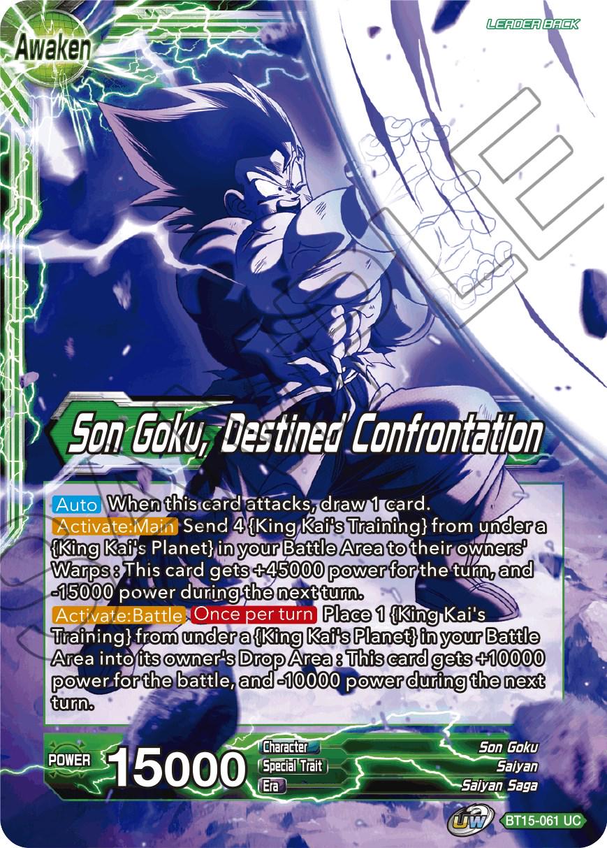 Son Goku // Son Goku, Destined Confrontation BT15-061 Dragon Ball Super Saiyan Showdown