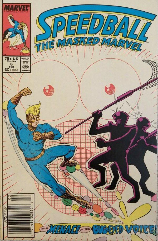 Speedball [Newsstand] #6 (1989) Comic Books Speedball: The Masked Marvel