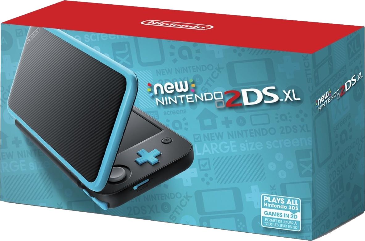 New Nintendo 2DS XL Black + Turquoise Nintendo 3DS