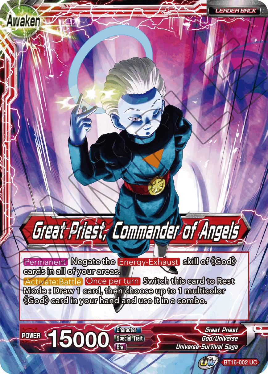 Great Priest // Great Priest, Commander of Angels BT16-002 Dragon Ball Super Realm of the Gods