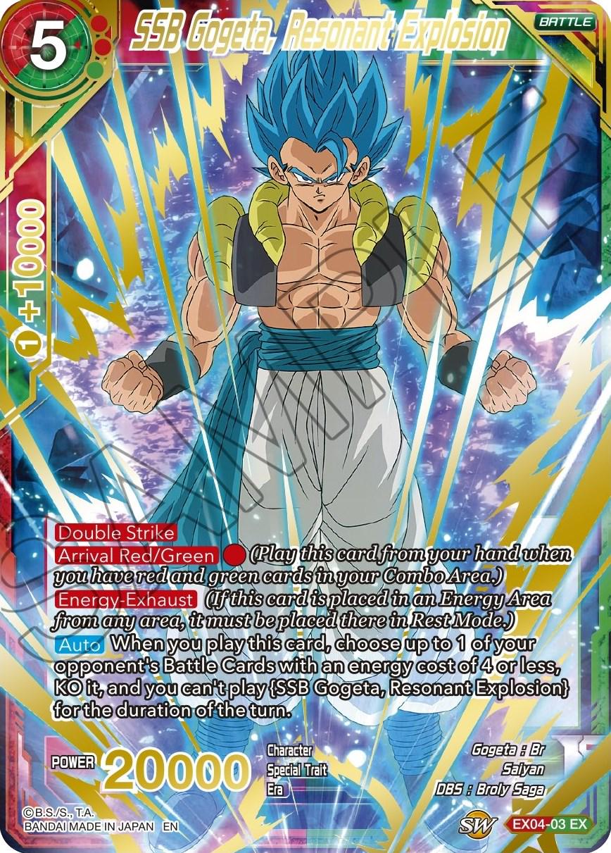 SSB Gogeta, Resonant Explosion [Gold Stamped Foil] EX04-03 Dragon Ball Super Mythic Booster