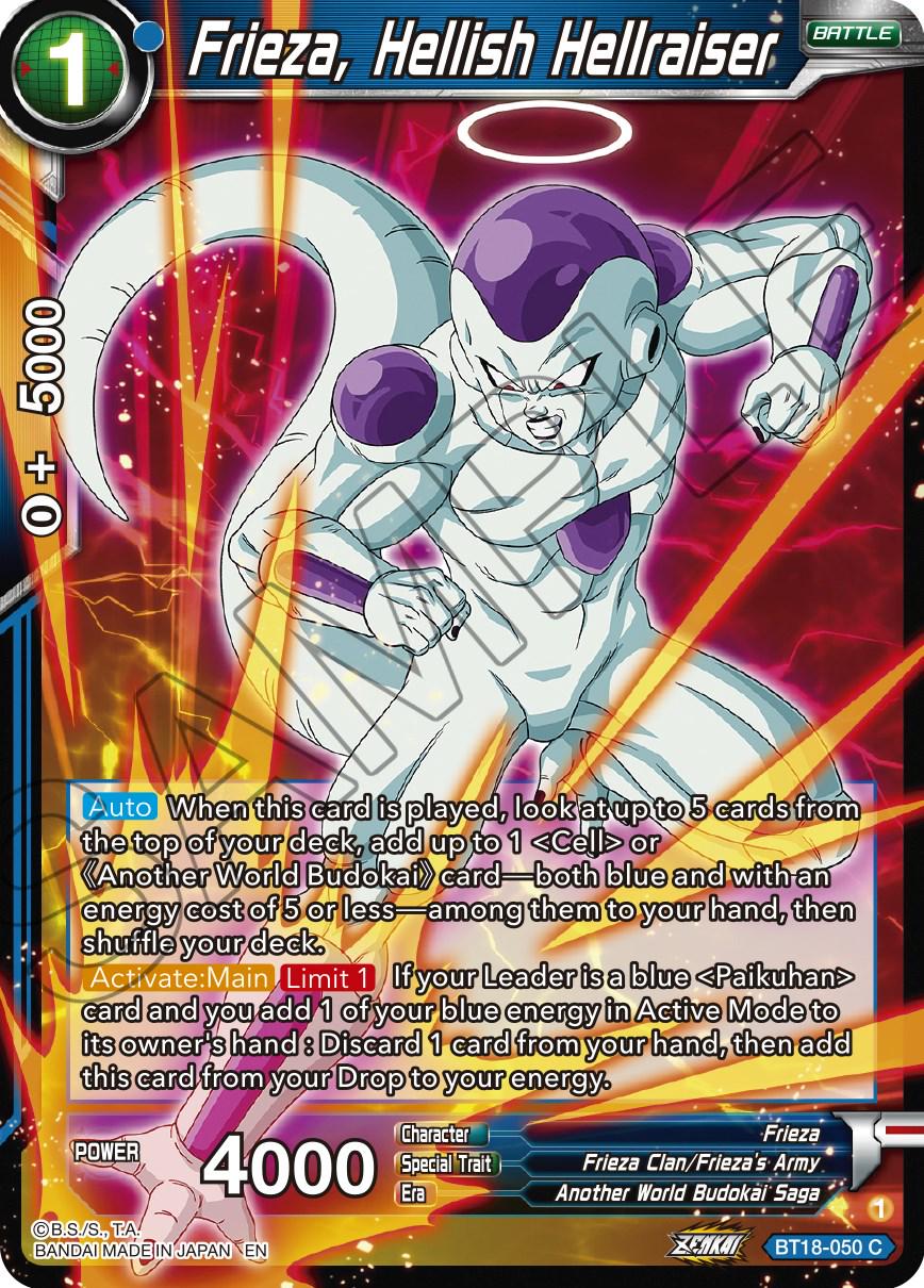 Frieza, Hellish Hellraiser BT18-050 Dragon Ball Super Dawn of the Z-Legends