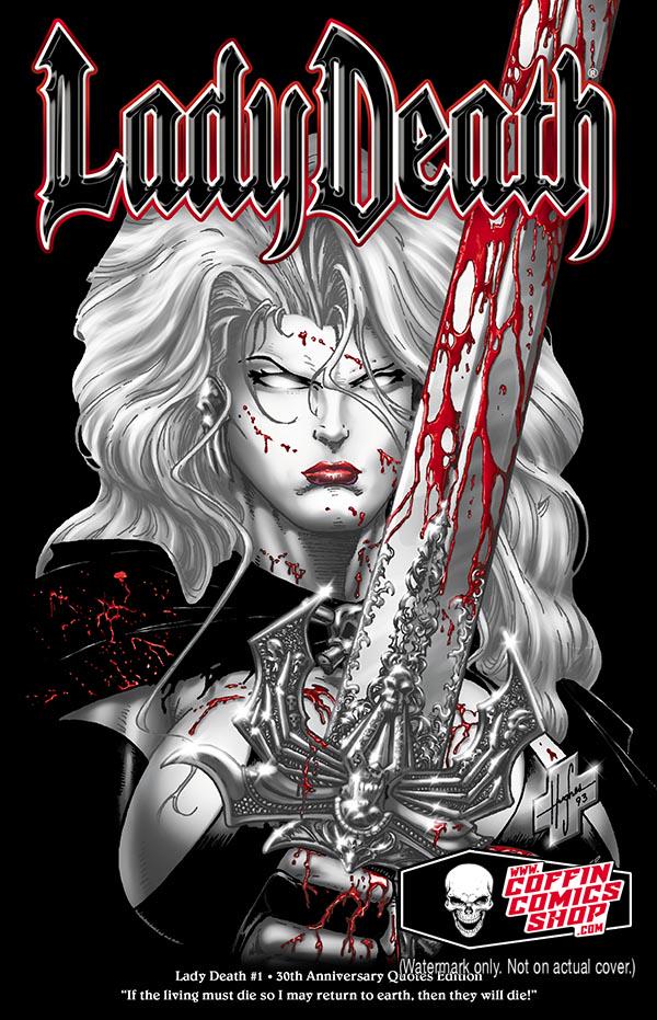 Lady Death: The Reckoning 30th Anniversary Edition [Hughes Quotes] #1 (2024) Comic Books Lady Death: The Reckoning