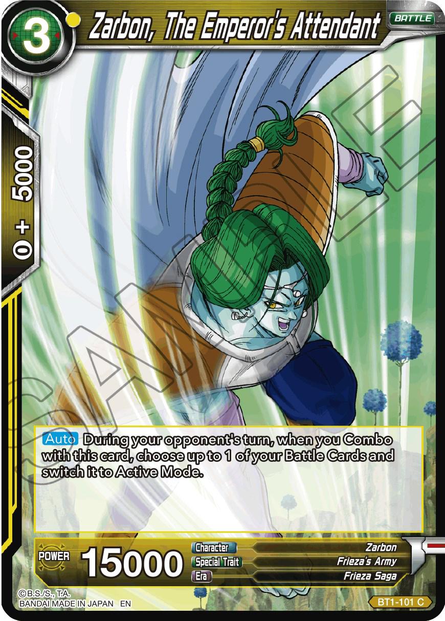 Zarbon, The Emperor's Attendant [Reprint] BT1-101 Dragon Ball Super Battle Evolution Booster