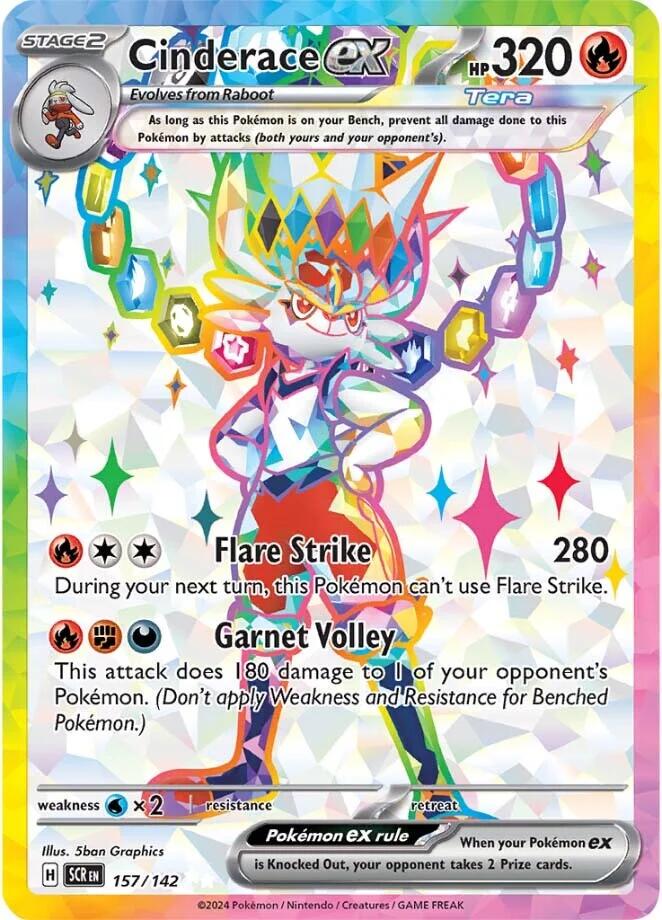 Cinderace ex #157 Pokemon Stellar Crown